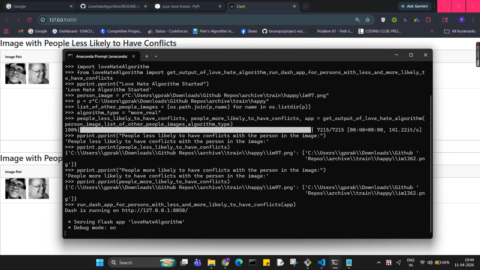 Python Love and Hate conflicts solver package
